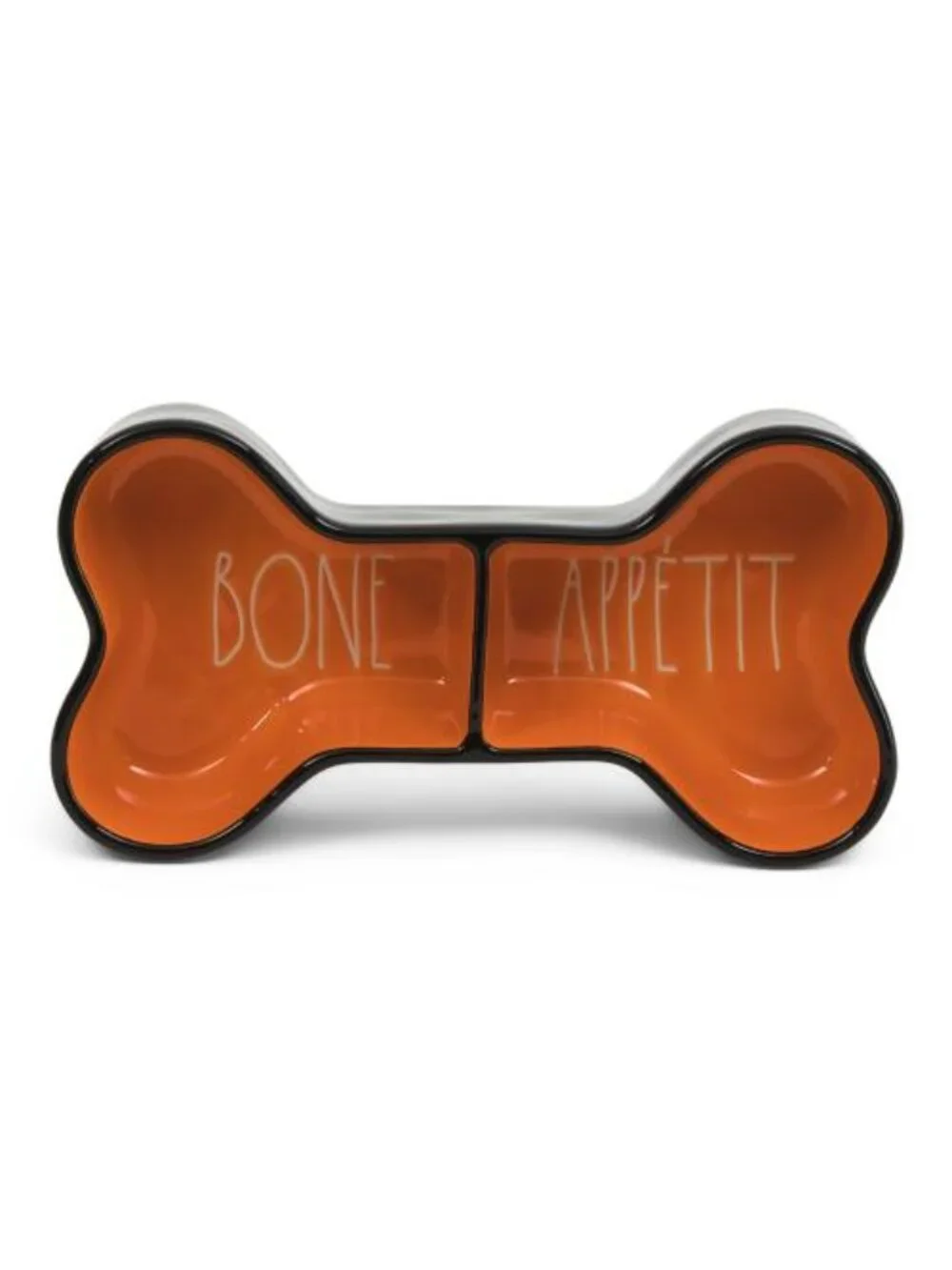 Rae Dunn Bone Appetit Double Pet Bowl Dog Dish NWT